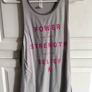 Under Armour Women's Gray Tank Top with Pink Accents Breast Cancer